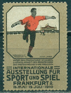 Германия, 1910. Франкфурт, Выставка , Спорт и Игры. Фигурное Катание. непочтовая марка